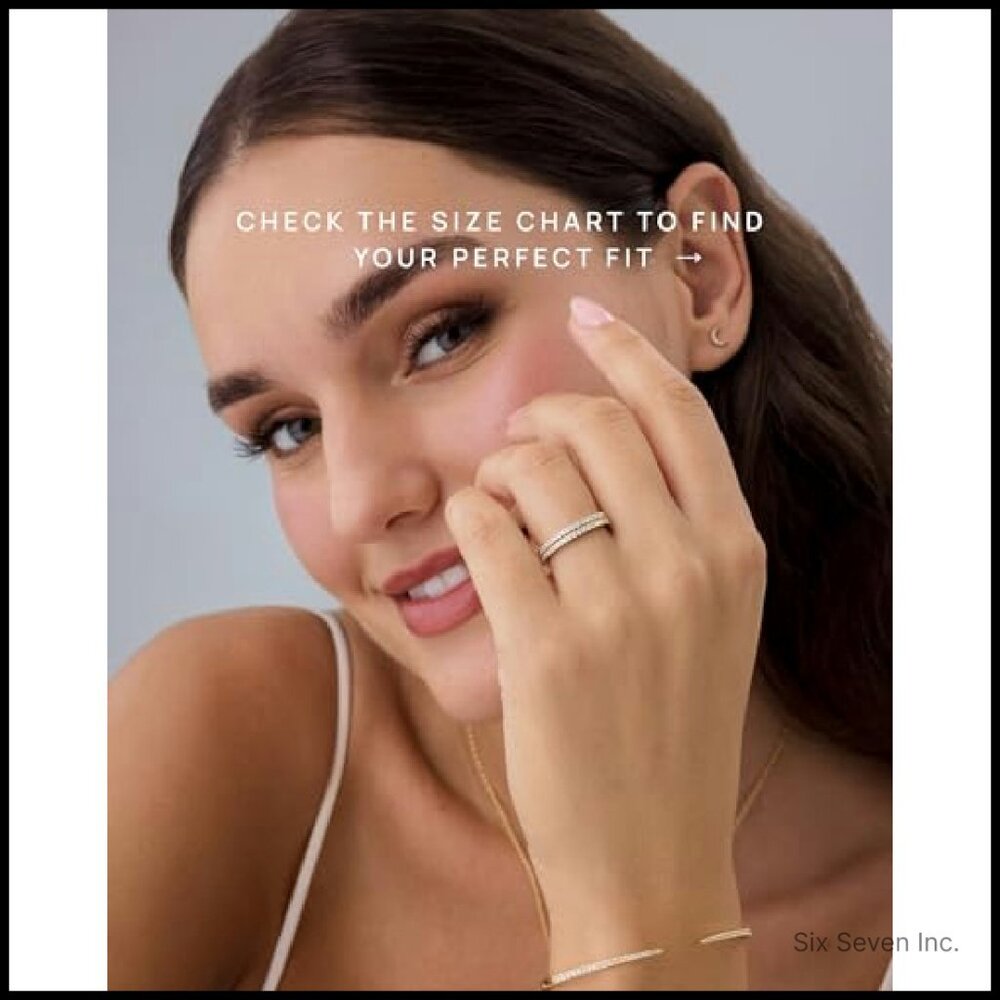 Elegant Stackable Eternity Ring Sterling Silver C… - image 3